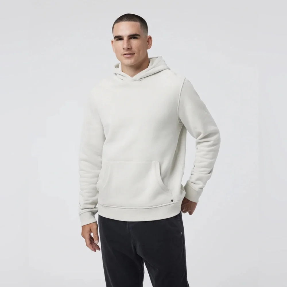 Vuori Mens Fleece Seaside Pullover Hoodie Salt Large V299 - Picture 13 of 14